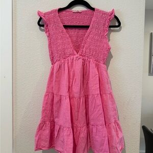 Altar’d State Vibrant Pink Smocked Dress